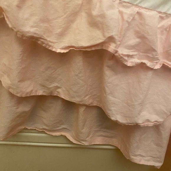 Cotton crib skirt. Light pink - Picture 3 of 4